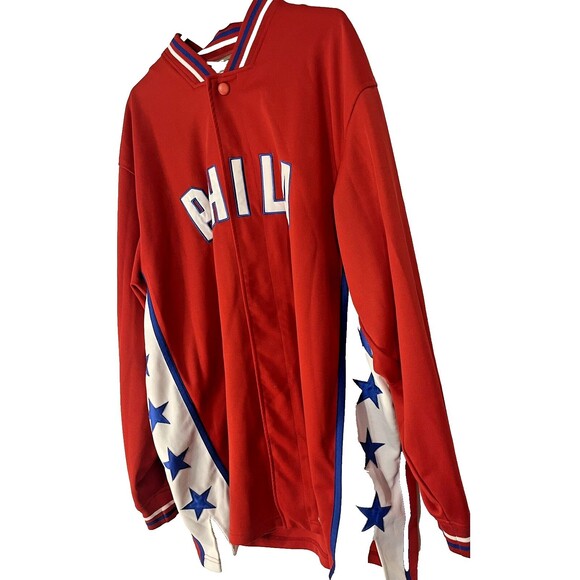 Vintage Mitchell & Ness Hardwood Classics 76ers Allen Iverson Warm Up Jacket XL - Picture 8 of 13